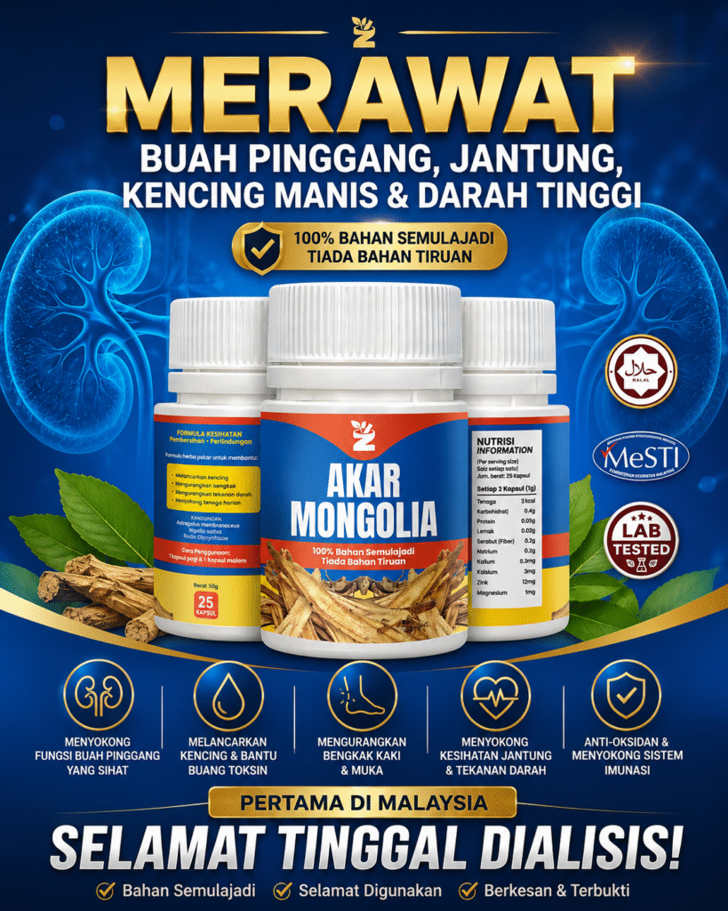 Akar Mongolia — merawat buah pinggang, jantung, kencing manis dan darah tinggi