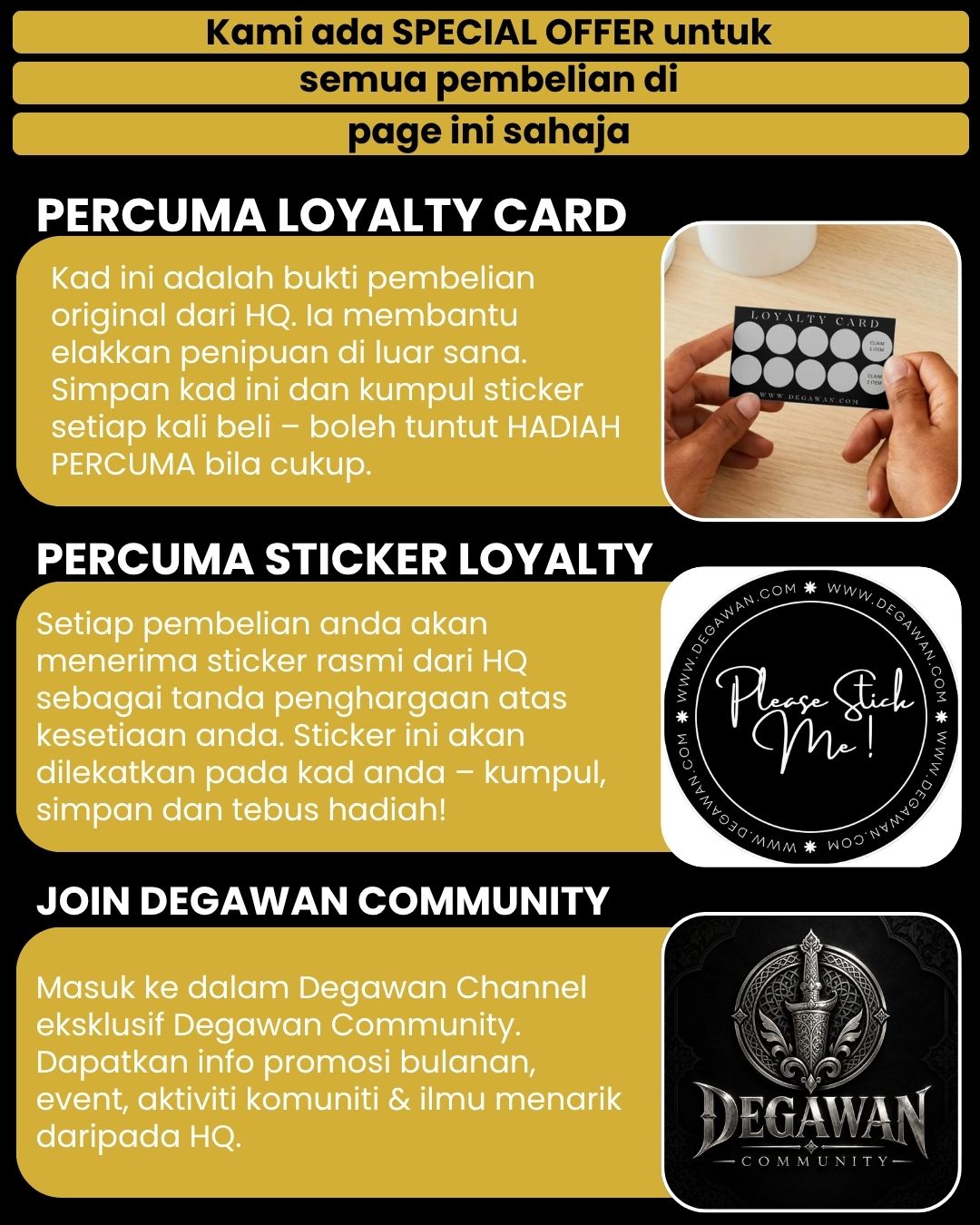 Special Offer Degawan Loyalty Card Sticker Loyalty dan Degawan Community